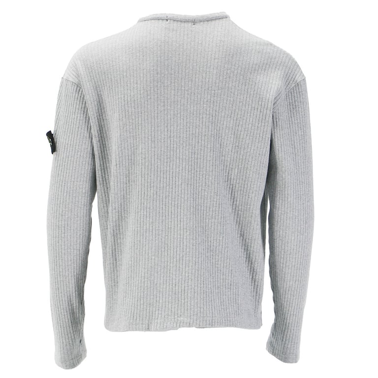 Stone Island Ribbed Henley Long Sleeve - 6