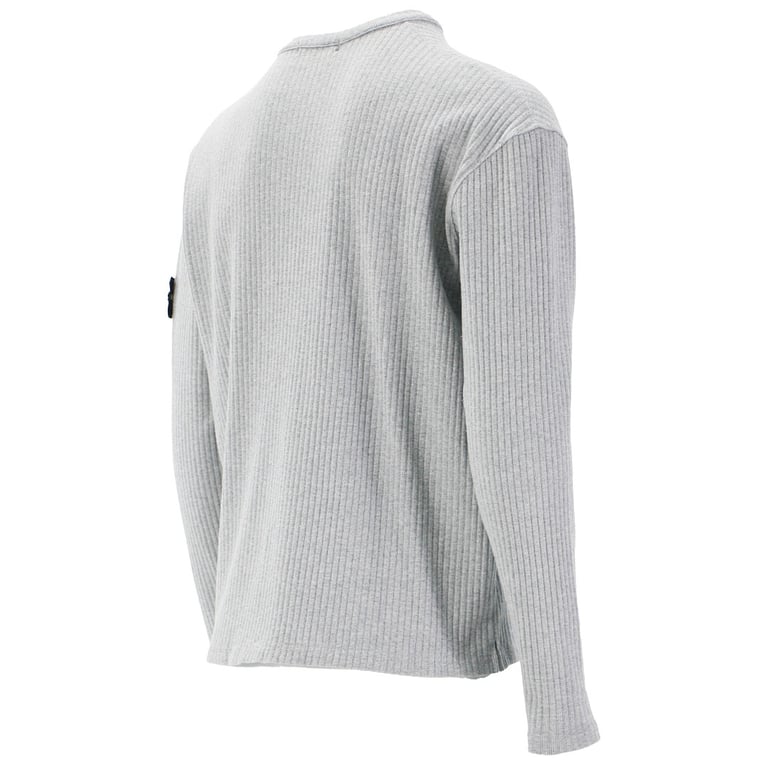 Stone Island Ribbed Henley Long Sleeve - 7