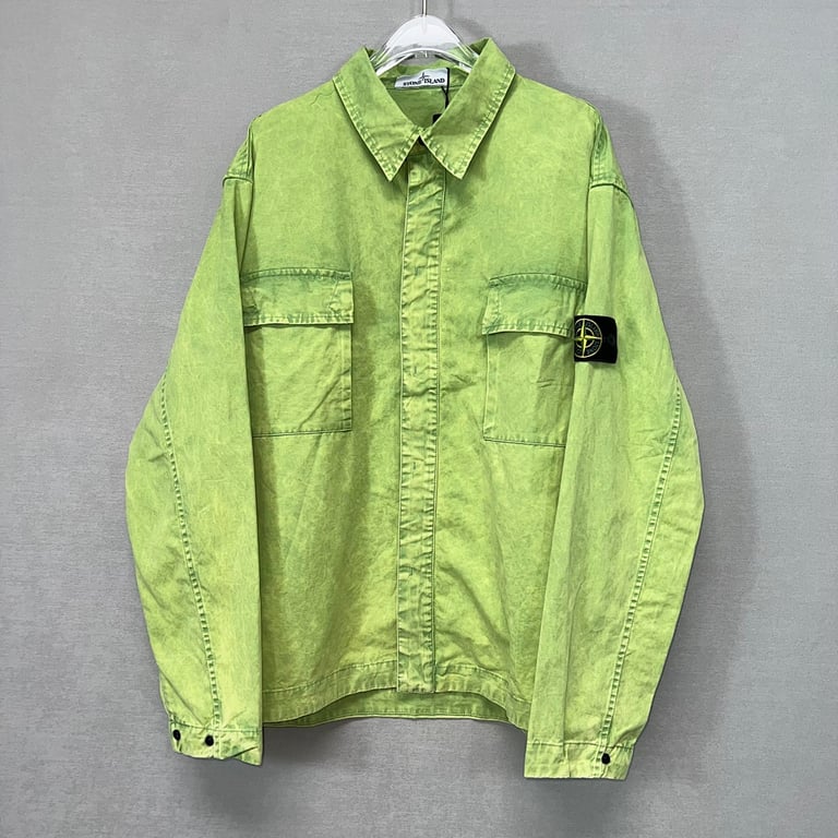 Stone Island 23SS Garment Dyed Overshirt Jacket - 42
