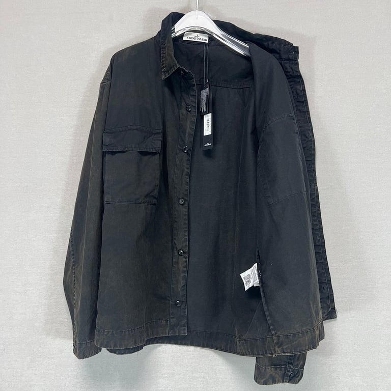 Stone Island 23SS Garment Dyed Overshirt Jacket - 44