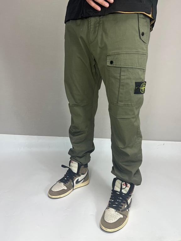 Stone Island 23FW Satin Cargo Pants - 12
