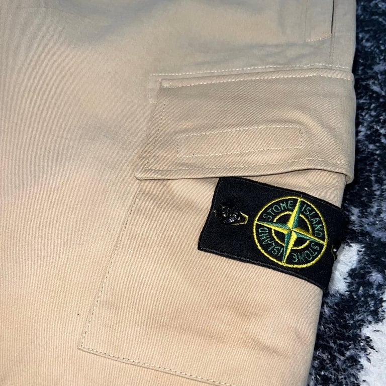 Stone Island Washed Cargo Pants Green - 14