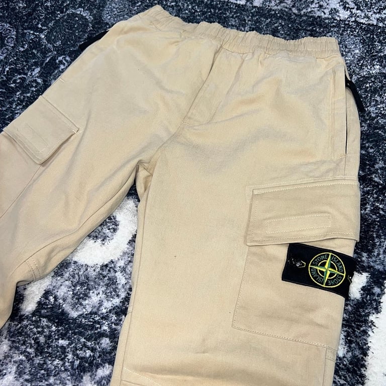 Stone Island Washed Cargo Pants Green - 15