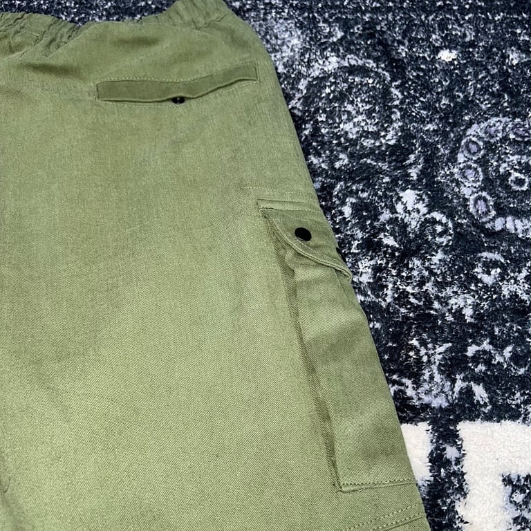 Stone Island Washed Cargo Pants Green - 4