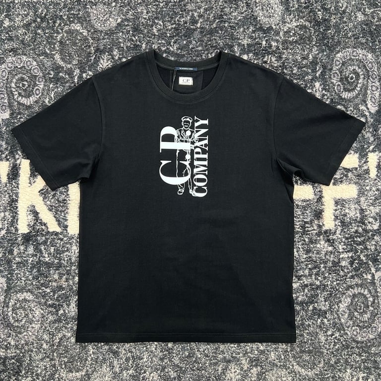 C.P. Company Vertical Logo Sailor T-Shirt - 42