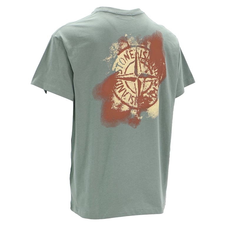 Stone Island Distressed Compass Logo T-Shirt - 11