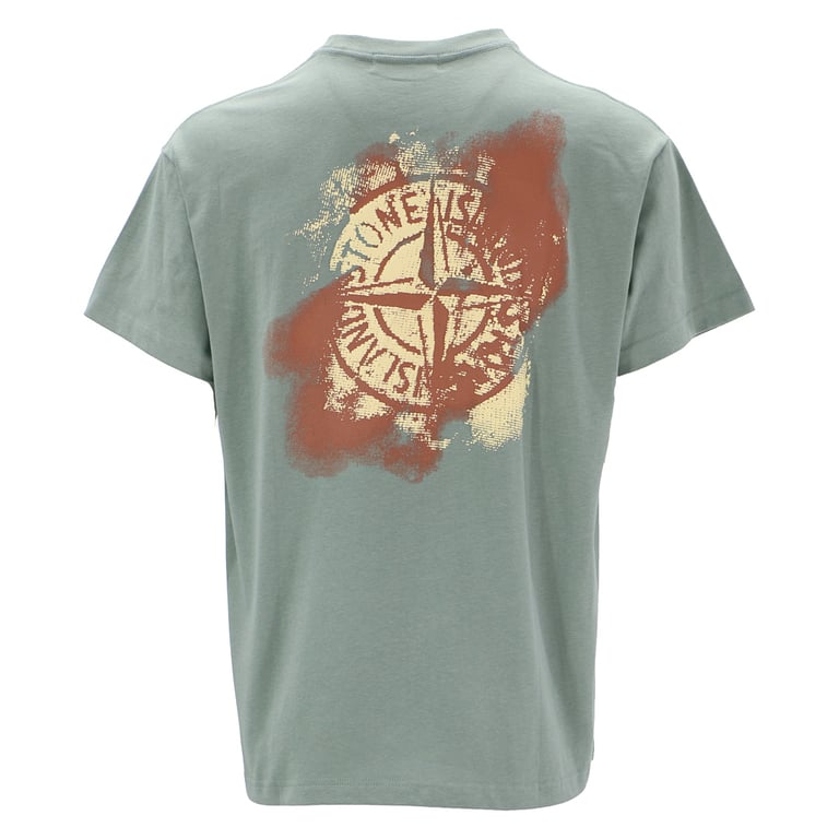 Stone Island Distressed Compass Logo T-Shirt - 12