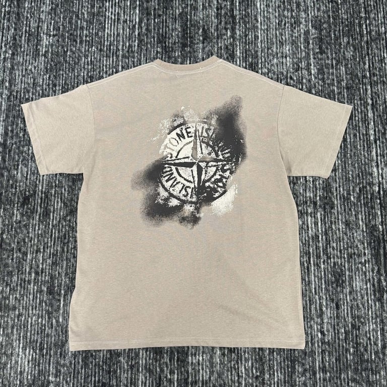 Stone Island Distressed Compass Logo T-Shirt - 20