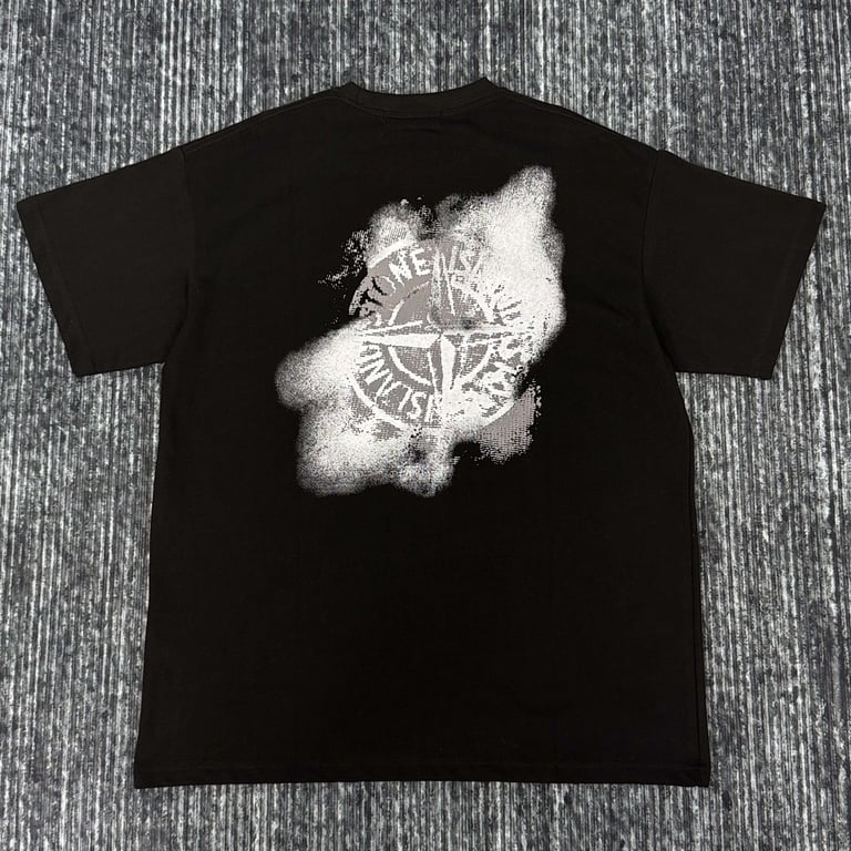 Stone Island Distressed Compass Logo T-Shirt - 25