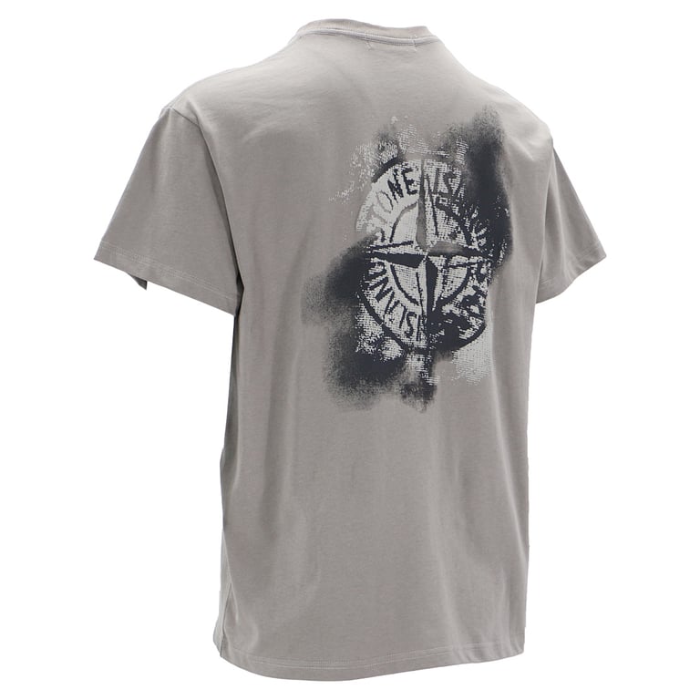 Stone Island Distressed Compass Logo T-Shirt - 8