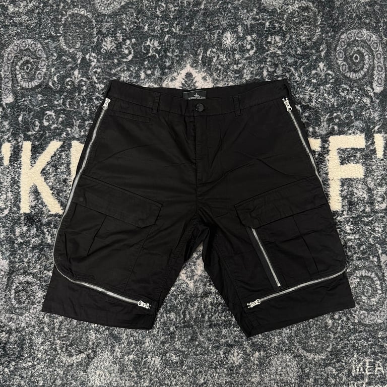 Stone Island Shadow Project Cargo Shorts Black - 20