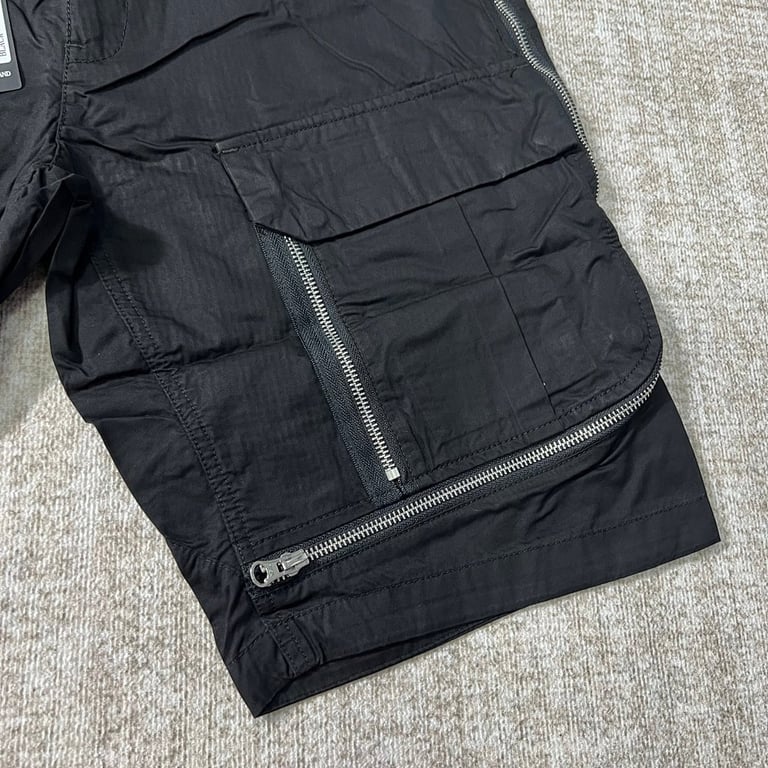 Stone Island Shadow Project Cargo Shorts Black - 8