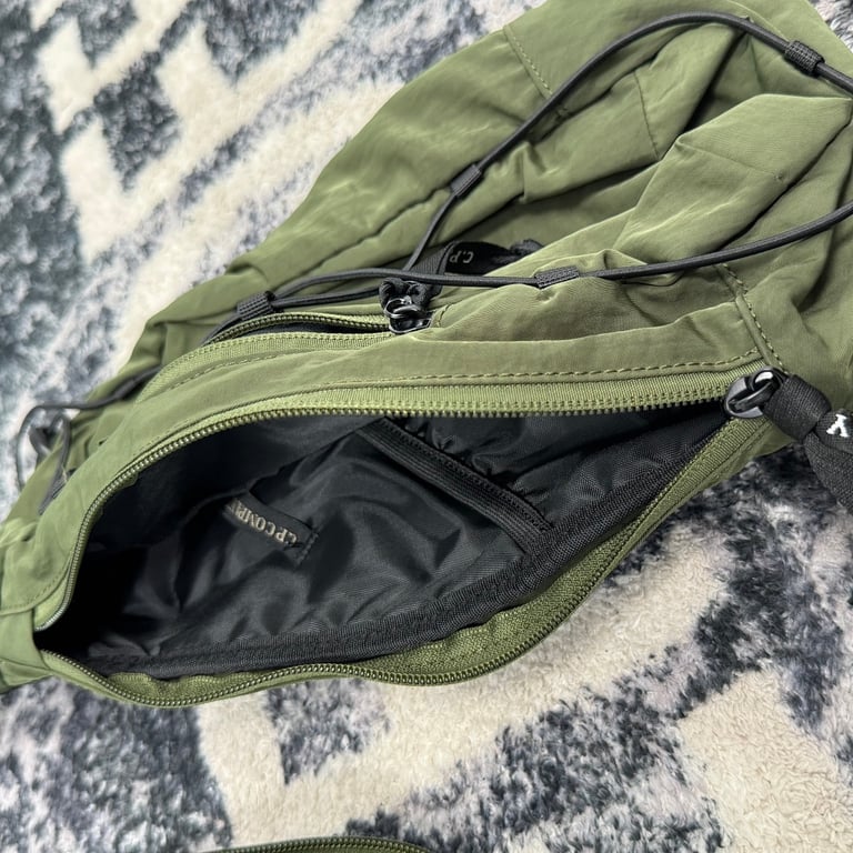 C.P. Company Nylon Bungee Sling Bag Grey - 13