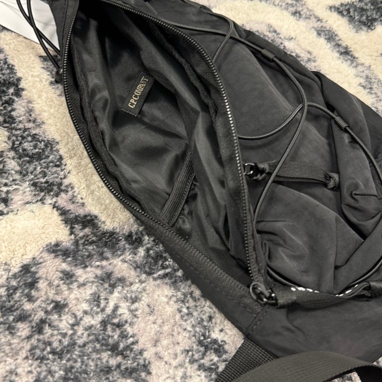 C.P. Company Nylon Bungee Sling Bag Grey - 21