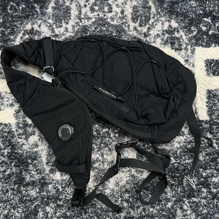 C.P. Company Nylon Bungee Sling Bag Grey - 41