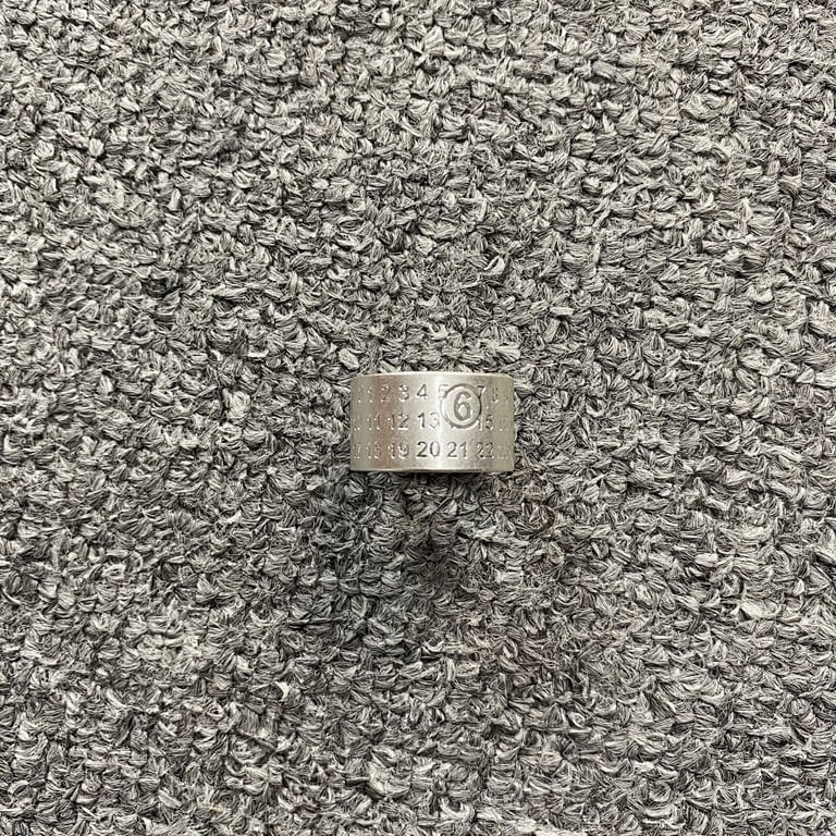 MM6 Maison Margiela Numeric Logo Ring Silver - 5