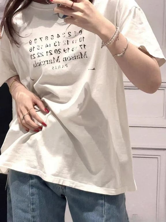 Maison Margiela Distressed Numeric Logo T-shirt - 3