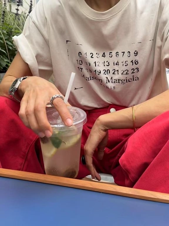 Maison Margiela Distressed Numeric Logo T-shirt - 4