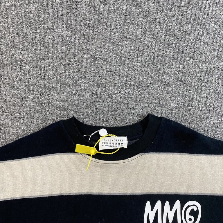 MM6 Maison Margiela Striped Graphic T-shirt - 8