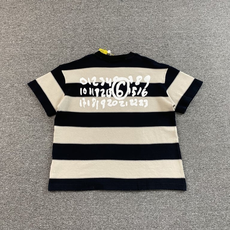 MM6 Maison Margiela Striped Graphic T-shirt - 9