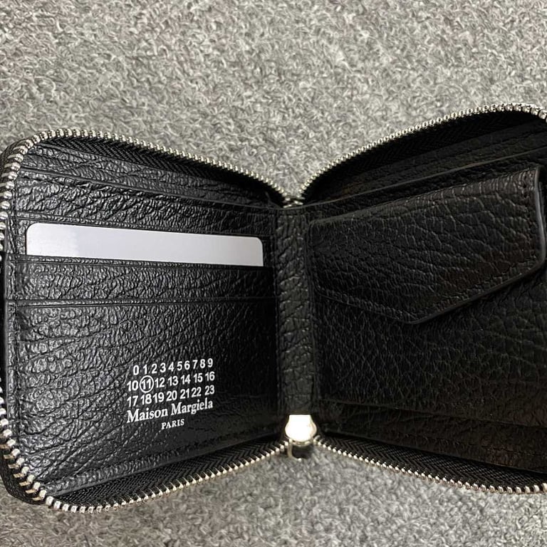 Maison Margiela Four-Stitch Zip Wallet Black - 2
