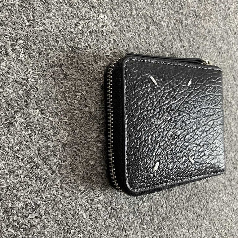 Maison Margiela Four-Stitch Zip Wallet Black - 4