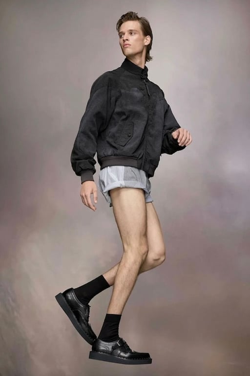 Maison Margiela Mock Neck Zip Jacket Black - 4