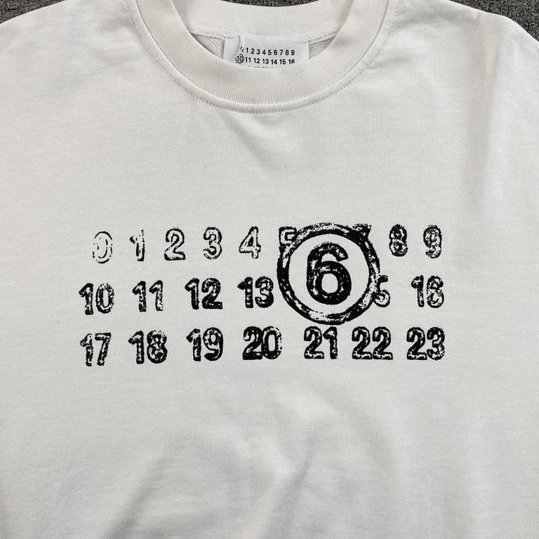 MM6 Maison Margiela Numeric Logo Crewneck Black - 13