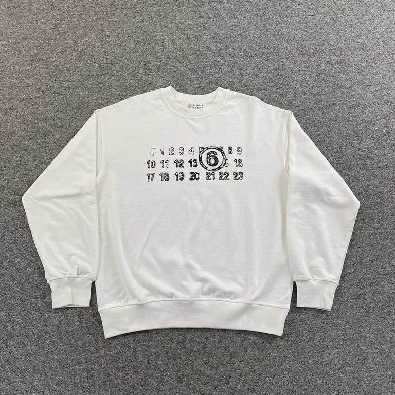 MM6 Maison Margiela Numeric Logo Crewneck Black - 9