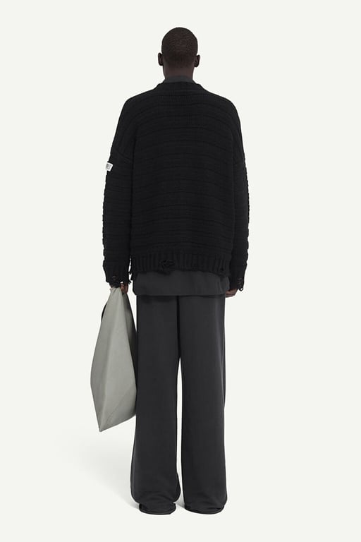 MM6 Maison Margiela Distressed Knit Cardigan - 7