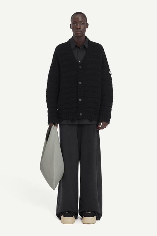 MM6 Maison Margiela Distressed Knit Cardigan - 9