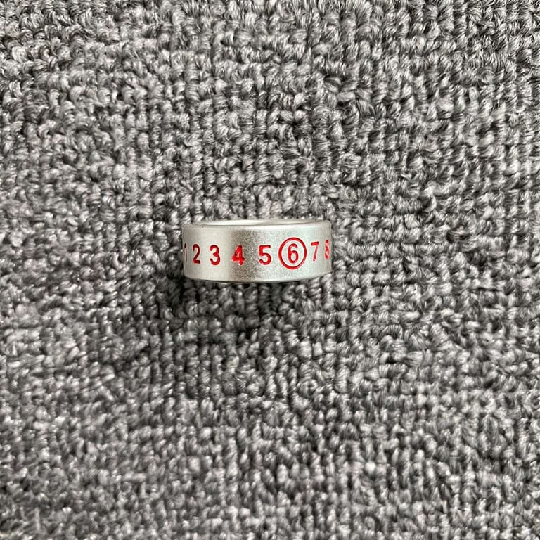 MM6 Maison Margiela Numeric Logo Ring - 3
