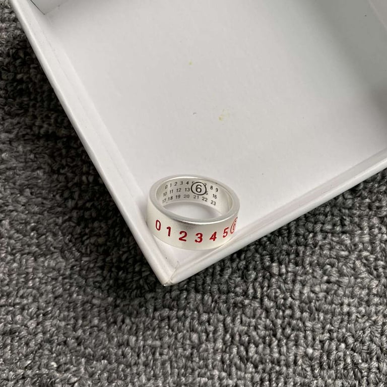 MM6 Maison Margiela Numeric Logo Ring - 4