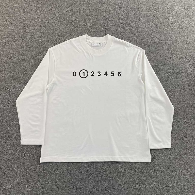 MM6 Maison Margiela Numeric Logo Long Sleeve T-shirt - 8