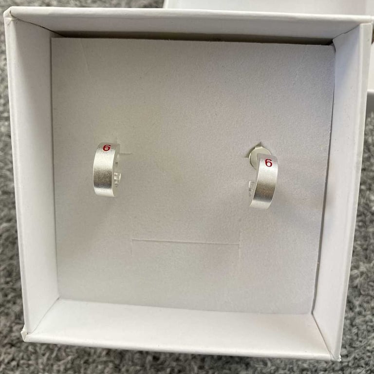 MM6 Maison Margiela Logo Hoop Earrings - 8