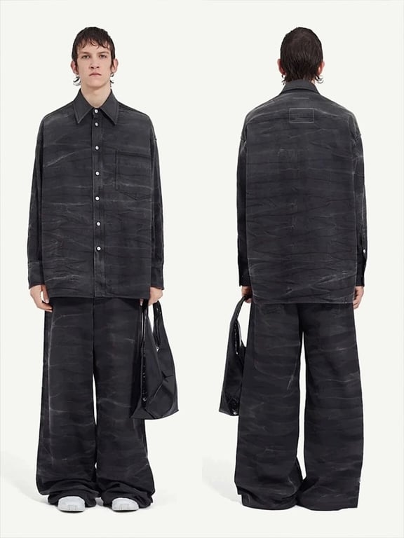 Maison Margiela MM6 Wide-Leg Jeans Black Wash - 12