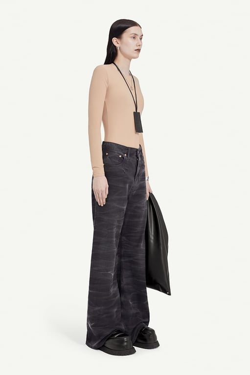 Maison Margiela MM6 Wide-Leg Jeans Black Wash - 13