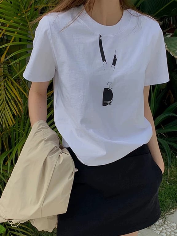 Maison Margiela MM6 Lanyard Graphic T-shirt - 16
