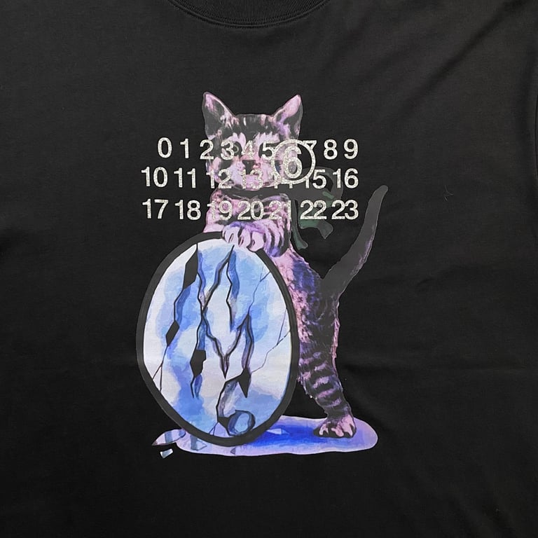 MM6 Maison Margiela Cat Graphic T-shirt - 4