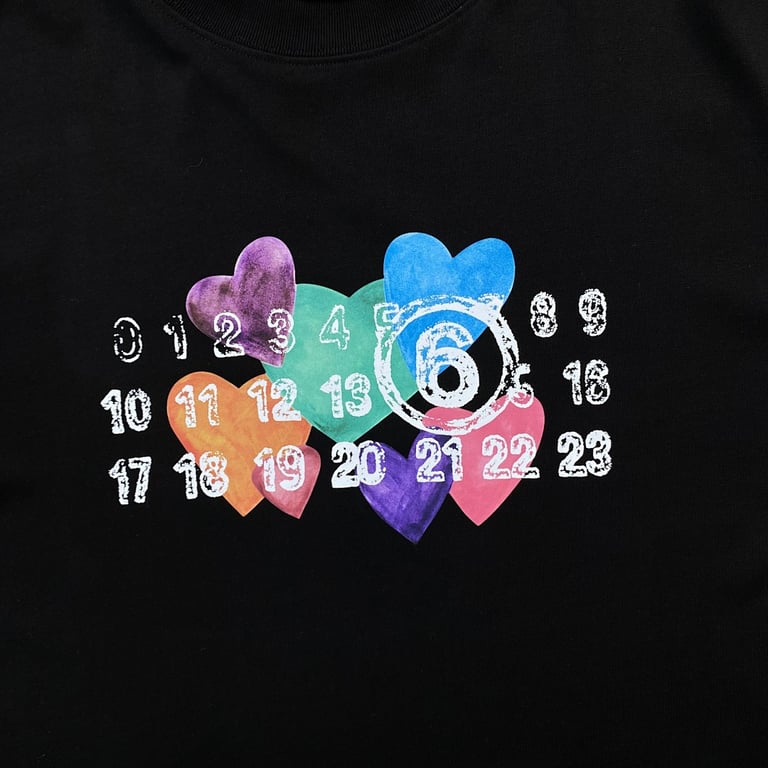 MM6 Maison Margiela Hearts Graphic T-shirt - 4