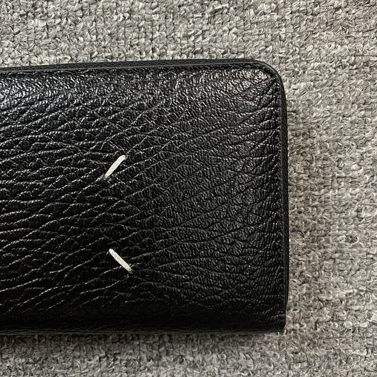 Maison Margiela Four-Stitch Zip Wallet Black - 3