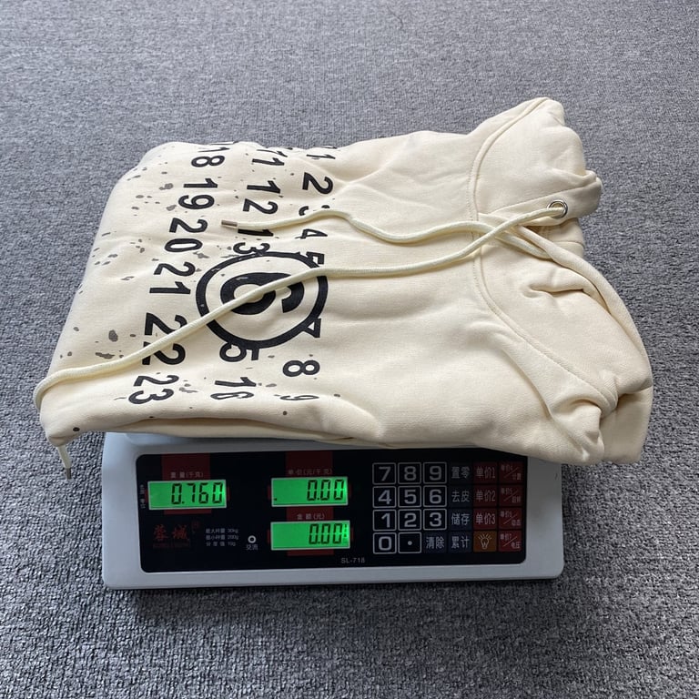 Maison Margiela MM6 Numeric Hoodie Cream - 11