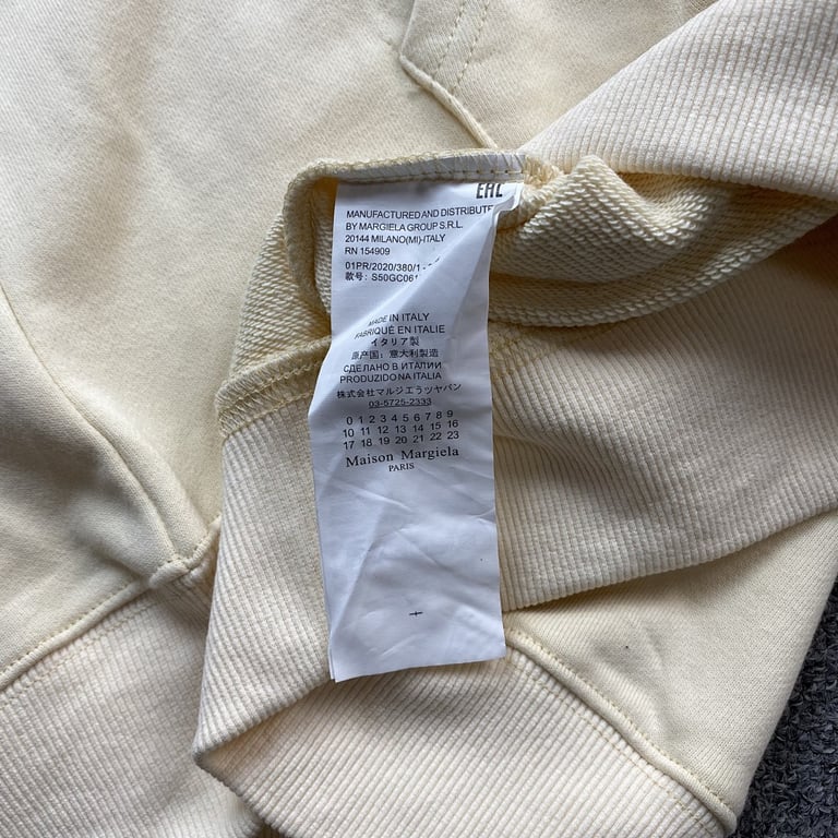 Maison Margiela MM6 Numeric Hoodie Cream - 3
