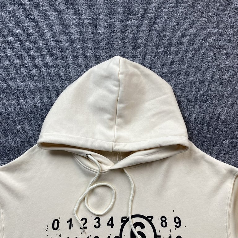 Maison Margiela MM6 Numeric Hoodie Cream - 8