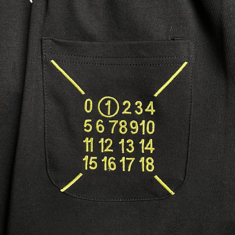 MM6 Maison Margiela Numeric Logo Shorts Black - 4