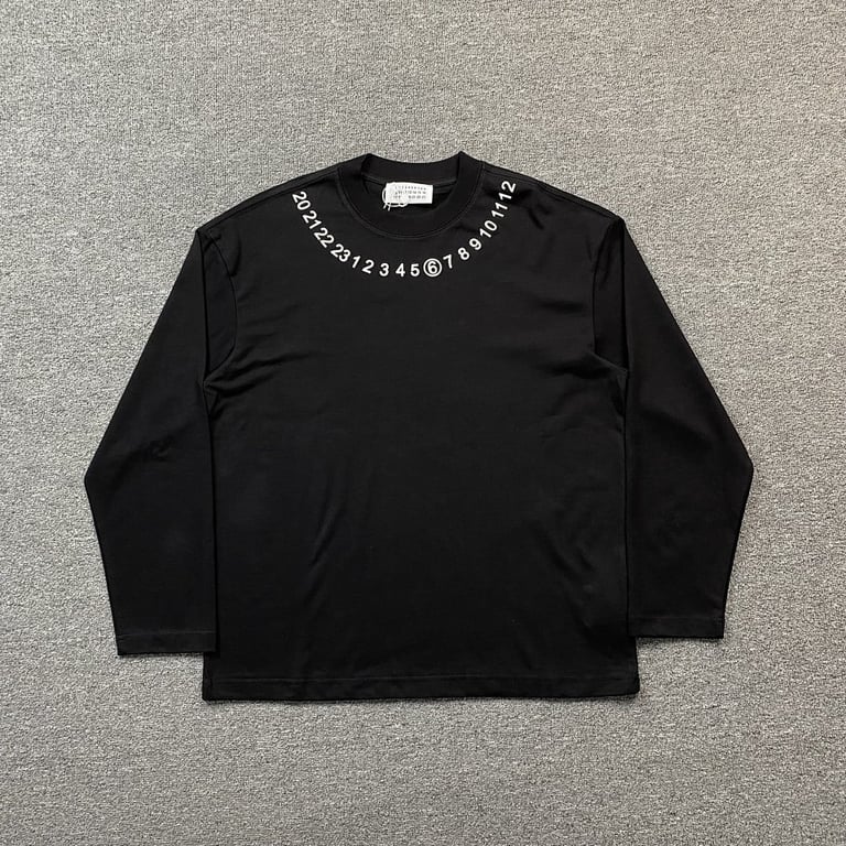 MM6 Maison Margiela Numeric Logo Long Sleeve T-shirt - 7