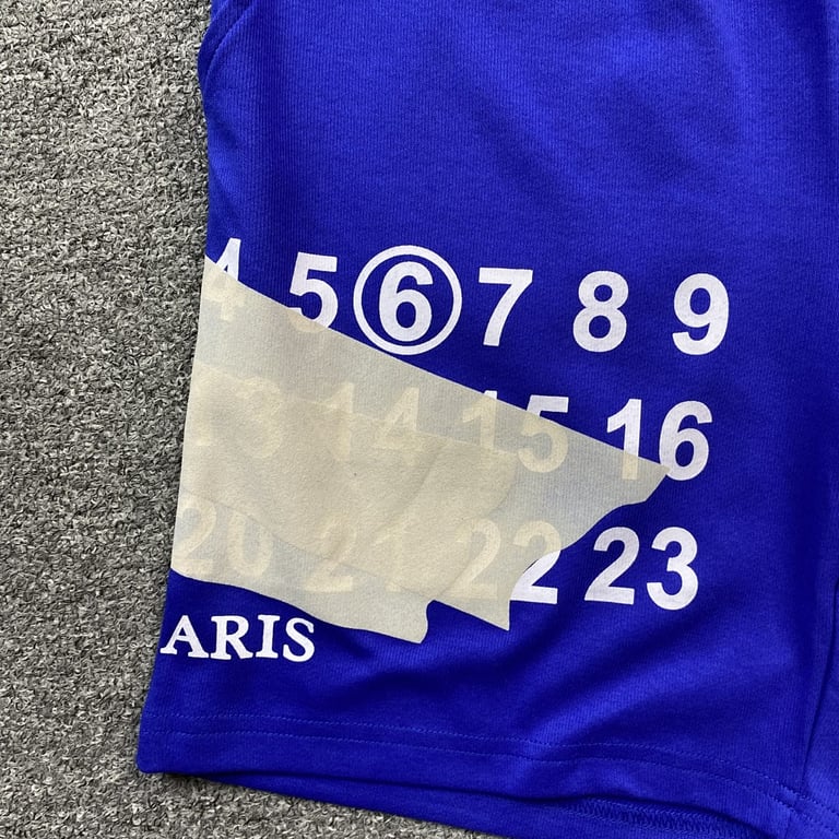 MM6 Maison Margiela Taped Numeric Logo Shorts - 12