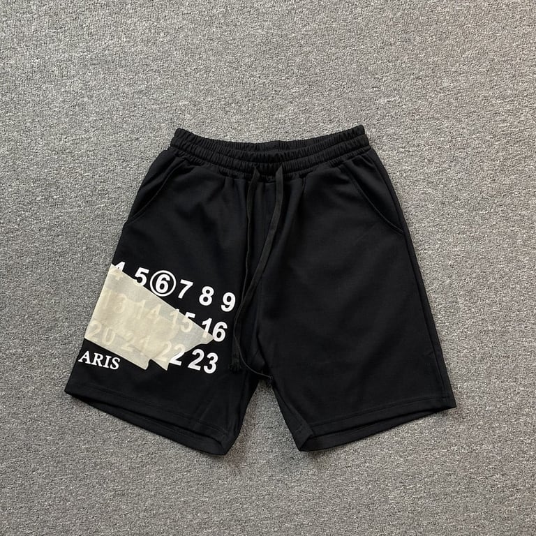 MM6 Maison Margiela Taped Numeric Logo Shorts - 3