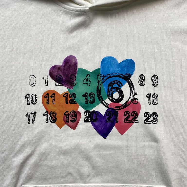 MM6 Maison Margiela Hearts Graphic Hoodie - 11