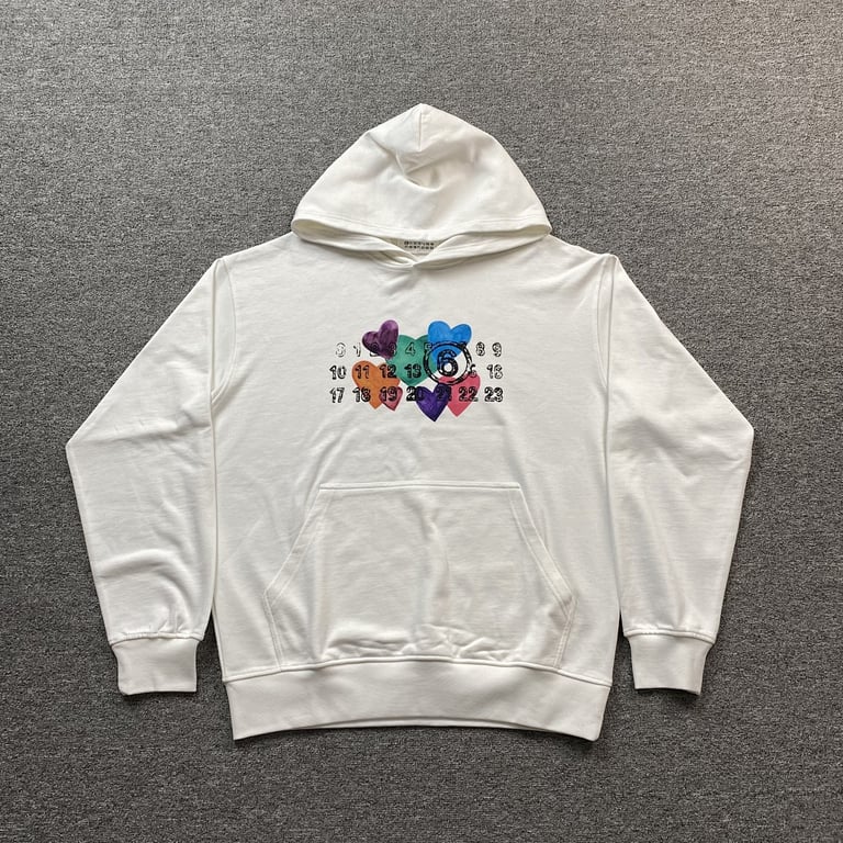 MM6 Maison Margiela Hearts Graphic Hoodie - 7